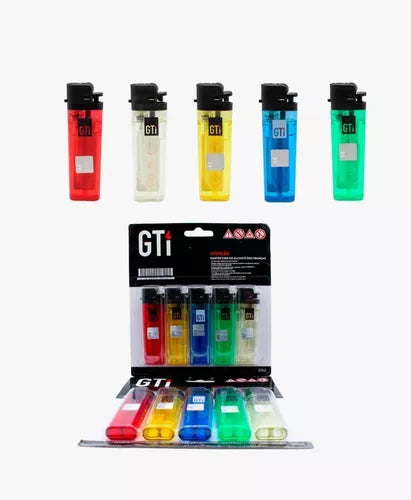 Kit 5 Isqueiros GTI GD Transparente